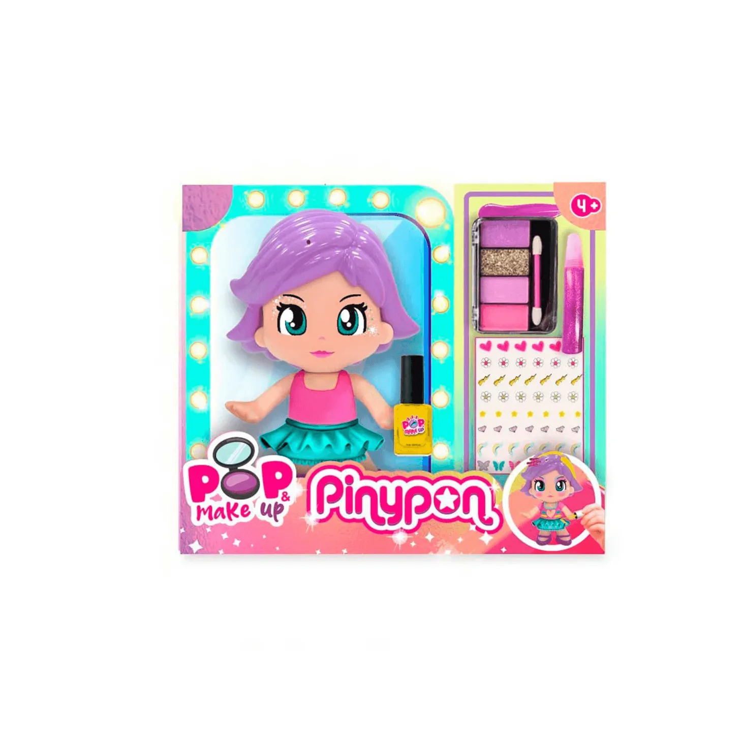 Set de Pinypón con accesorios de maquillaje