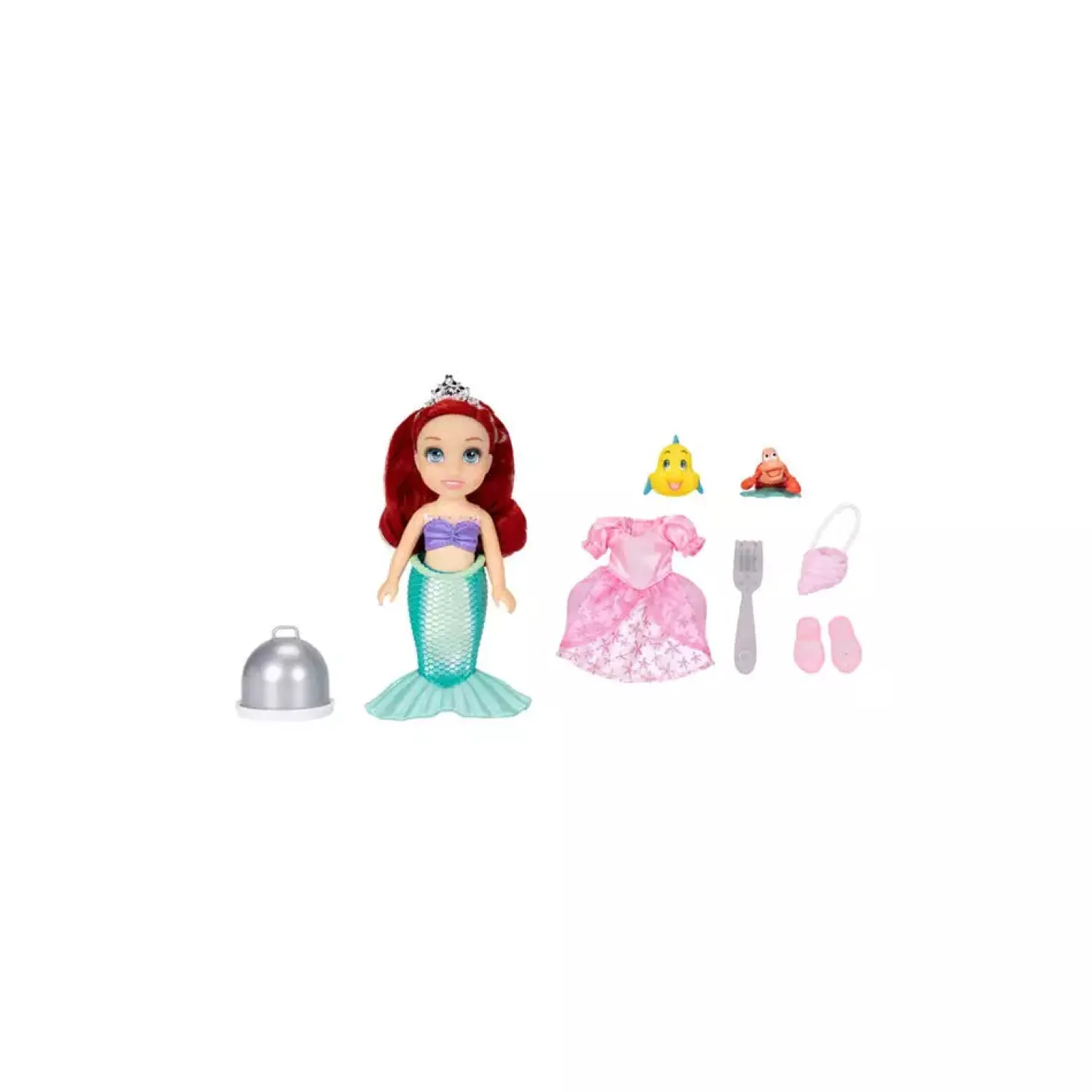 Set Regalo Muñeca Ariel Mar y Tierra La Sirenita Disney 15 cm