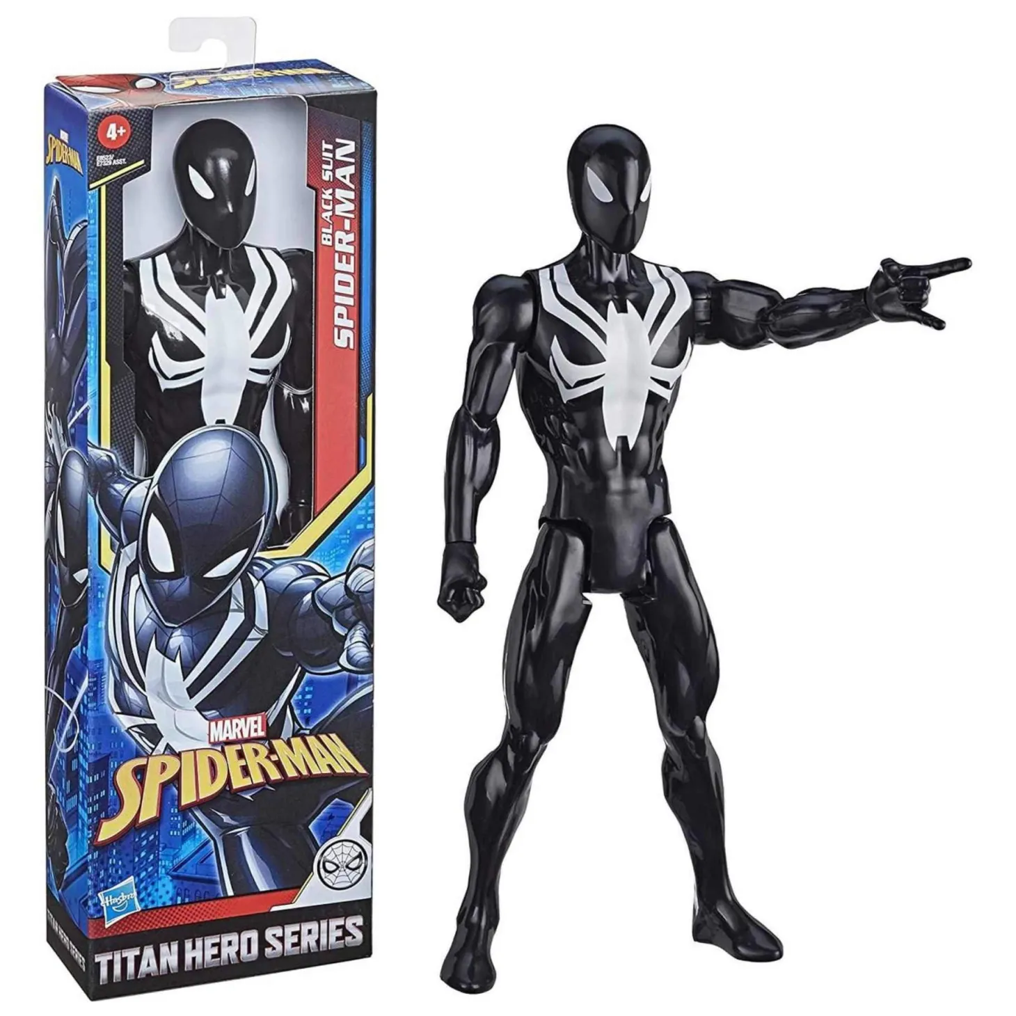 Spider-Man Figura Titan Hero Series SpiderMan Black Suit 30 cm