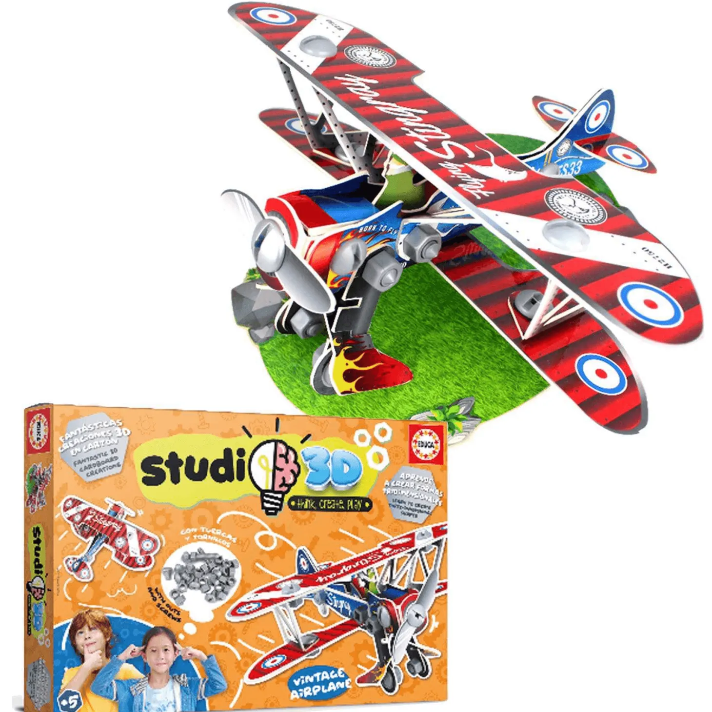 Studio 3D Avión Vintage