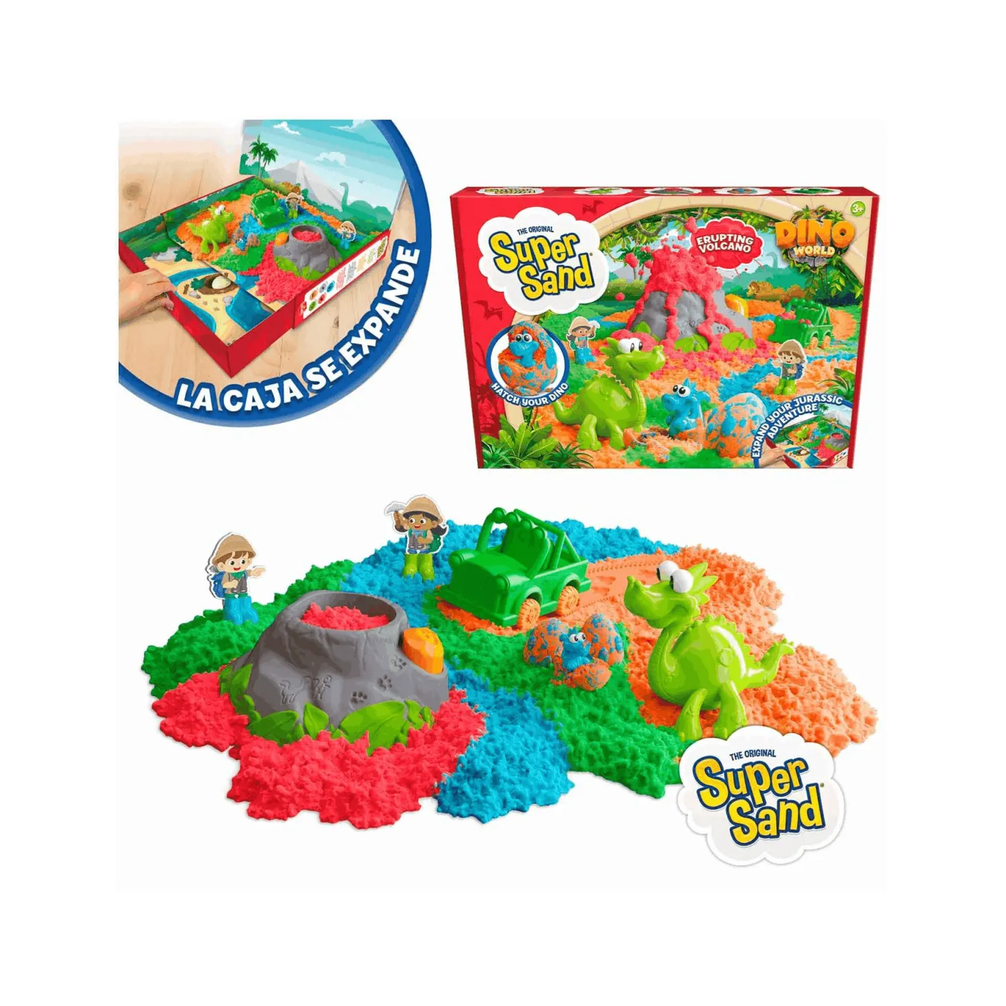 Super Sand Mundo Jurásico Arena Moldeable