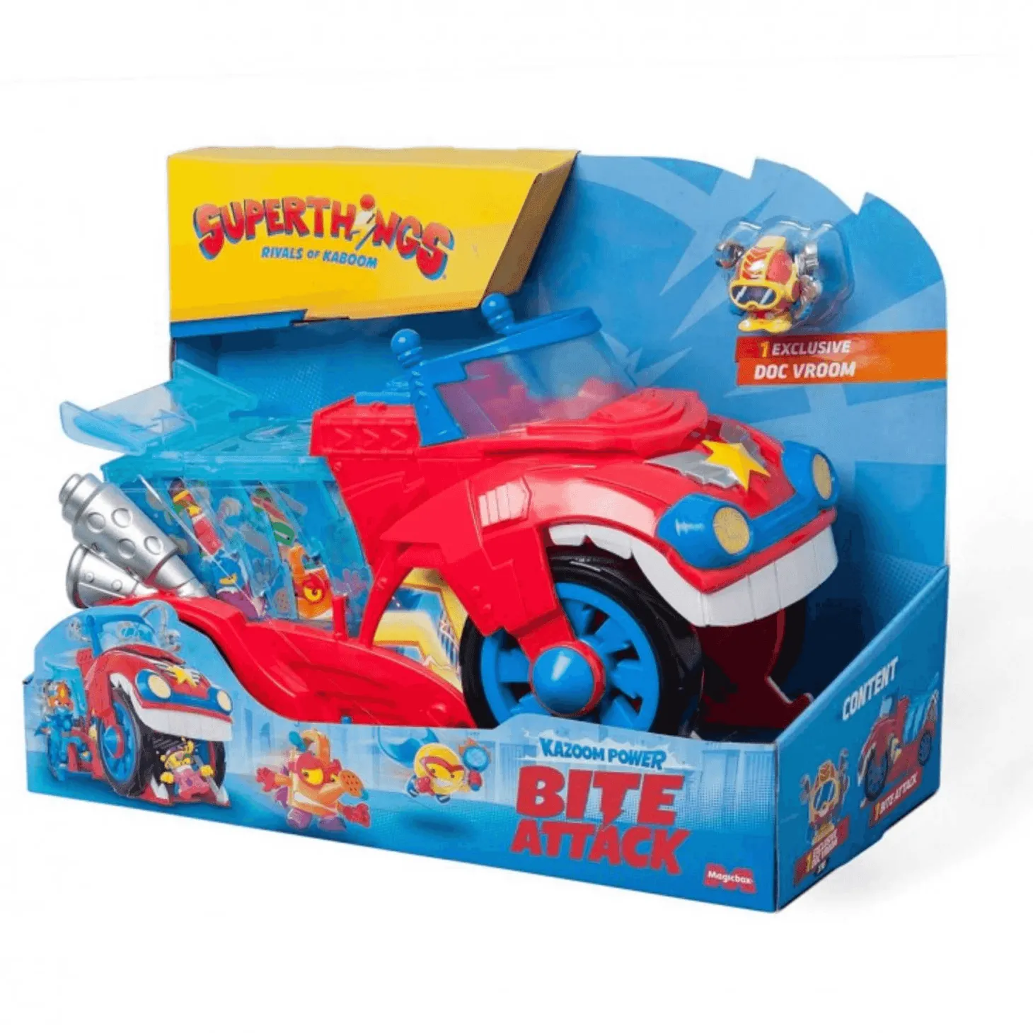 SuperThings Kazoom Power Bite Attack con jaula y figura