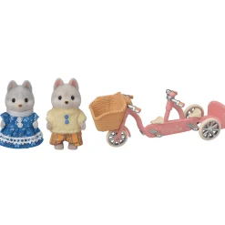 Sylvanian Families Hermanos Husky En Tandem