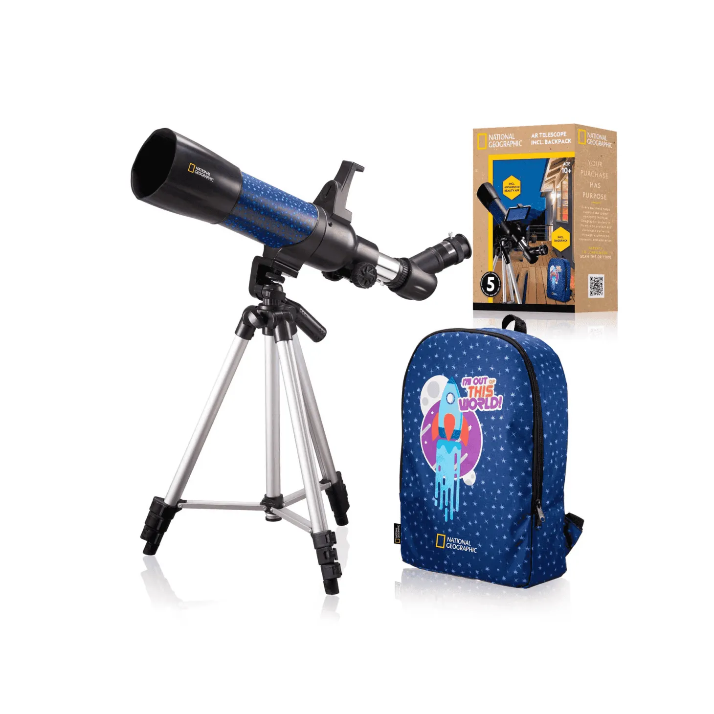 Telescopio infantil NATIONAL GEOGRAPHIC con mochila y tripode
