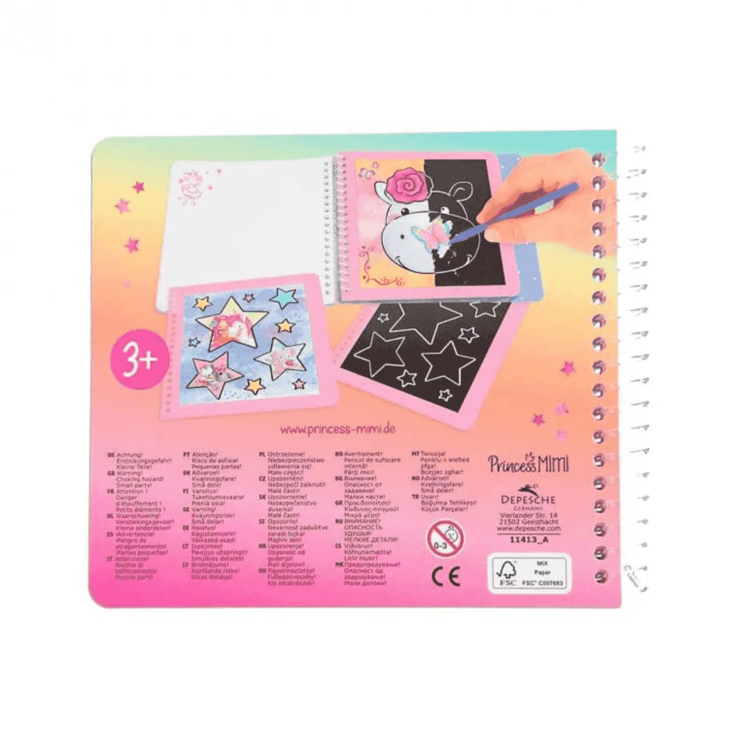 TOP Model Libro Princess Mimi Mini Magic Scratch Book