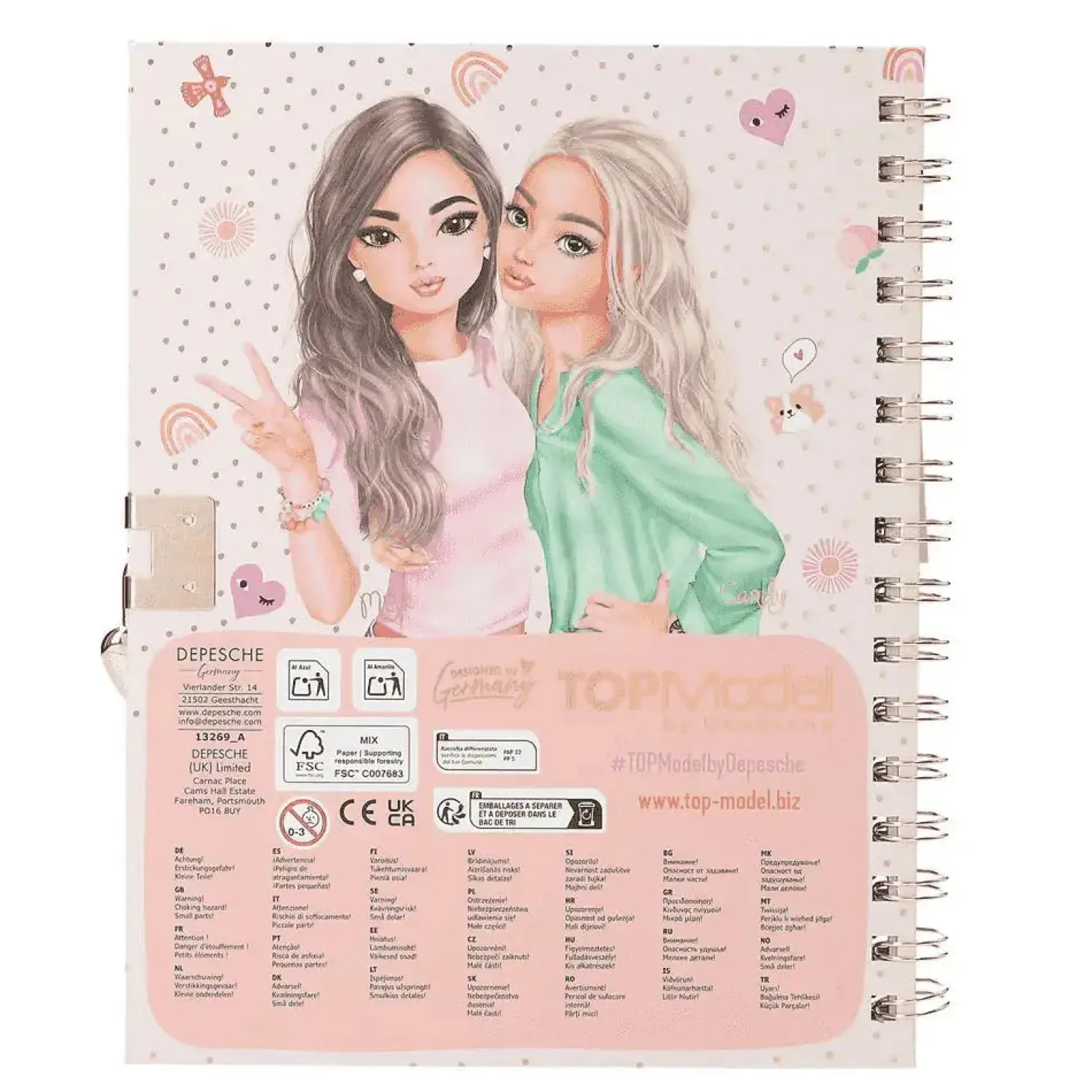 TOPModel diario con candado y pulsera