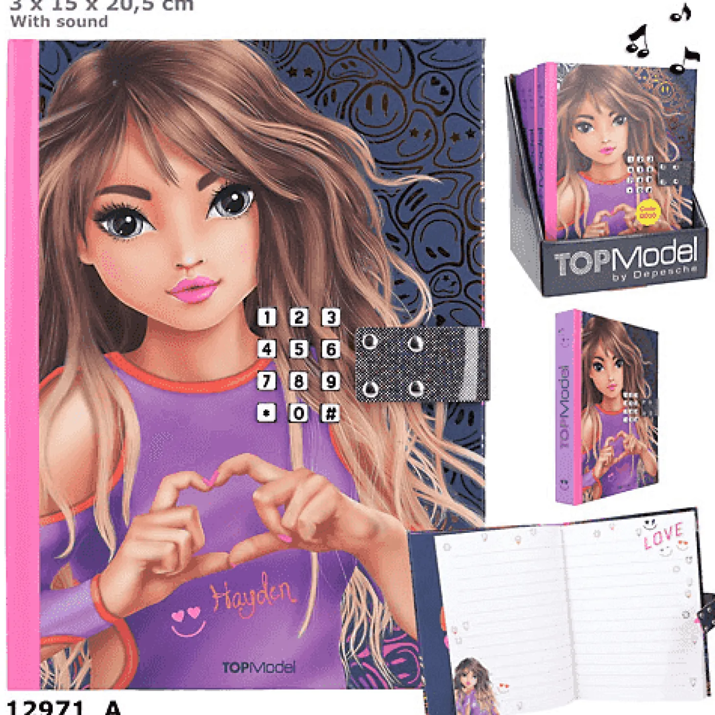 TOPModel diario con código secreto NIGHT LIGHT