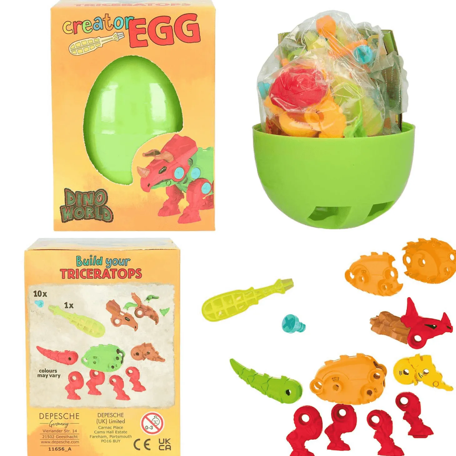 TOPModel Dino World Huevo de Construcción Diferentes Modelos