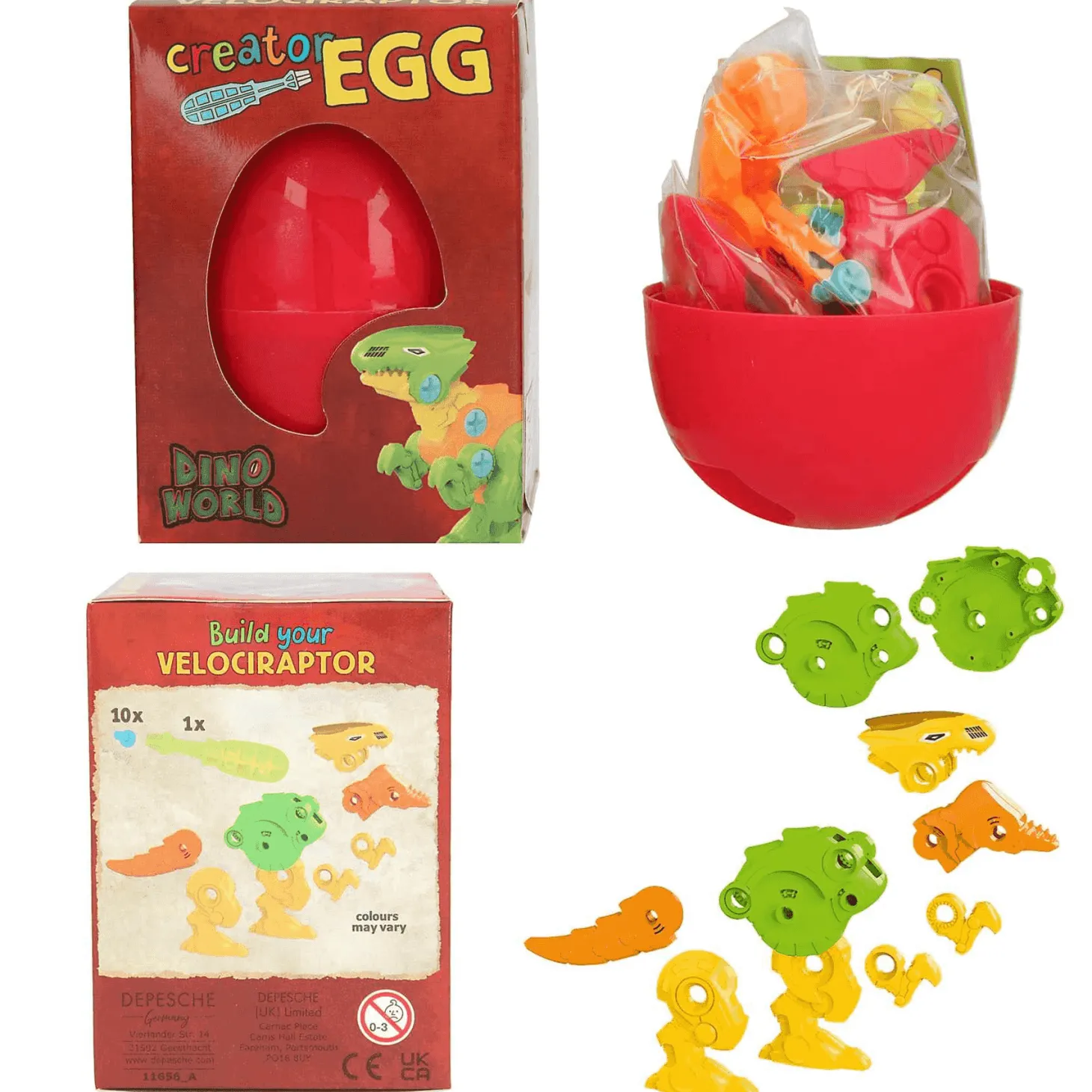 TOPModel Dino World Huevo de Construcción Diferentes Modelos