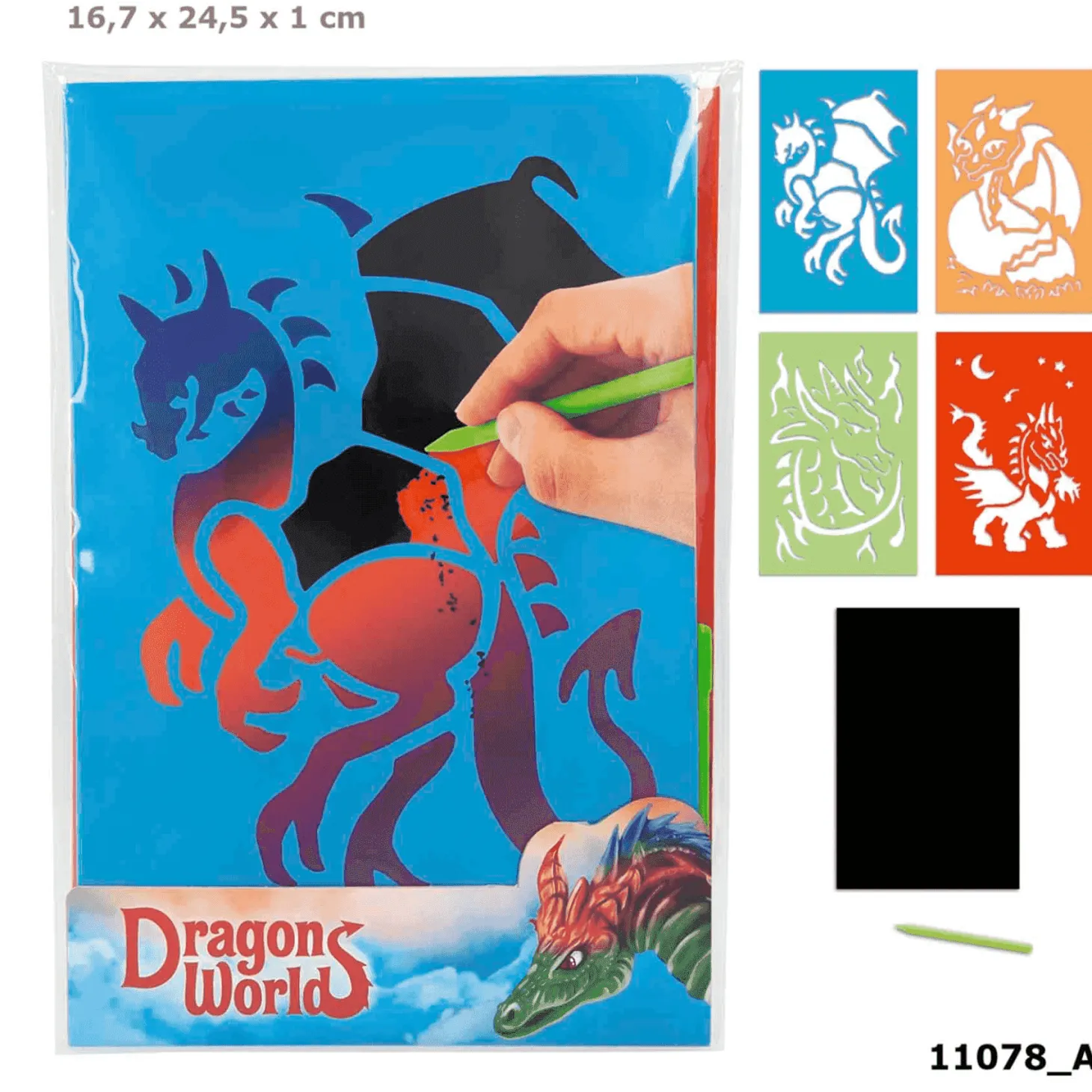 TopModel Dino World Tarjetas Magic Scratch DRAGON