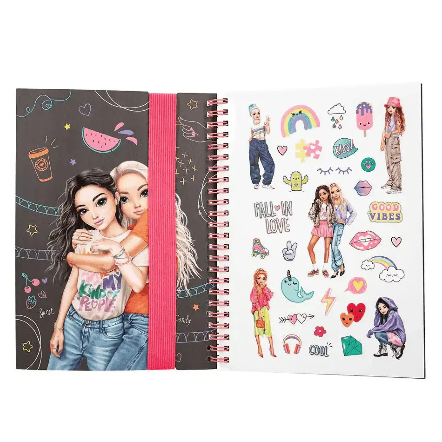 TOPModel doodle book neón con set de bolígrafos