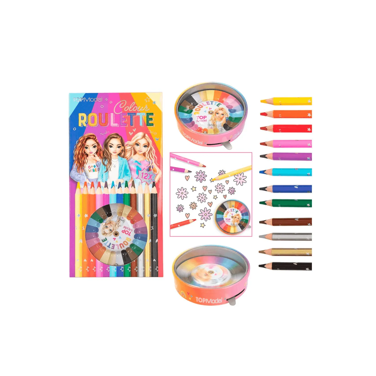TOPModel lápices de colores con ruleta