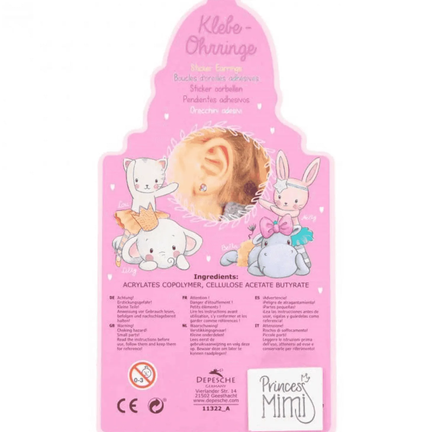 TOPModel Princess Mimi Pendientes Adhesivos