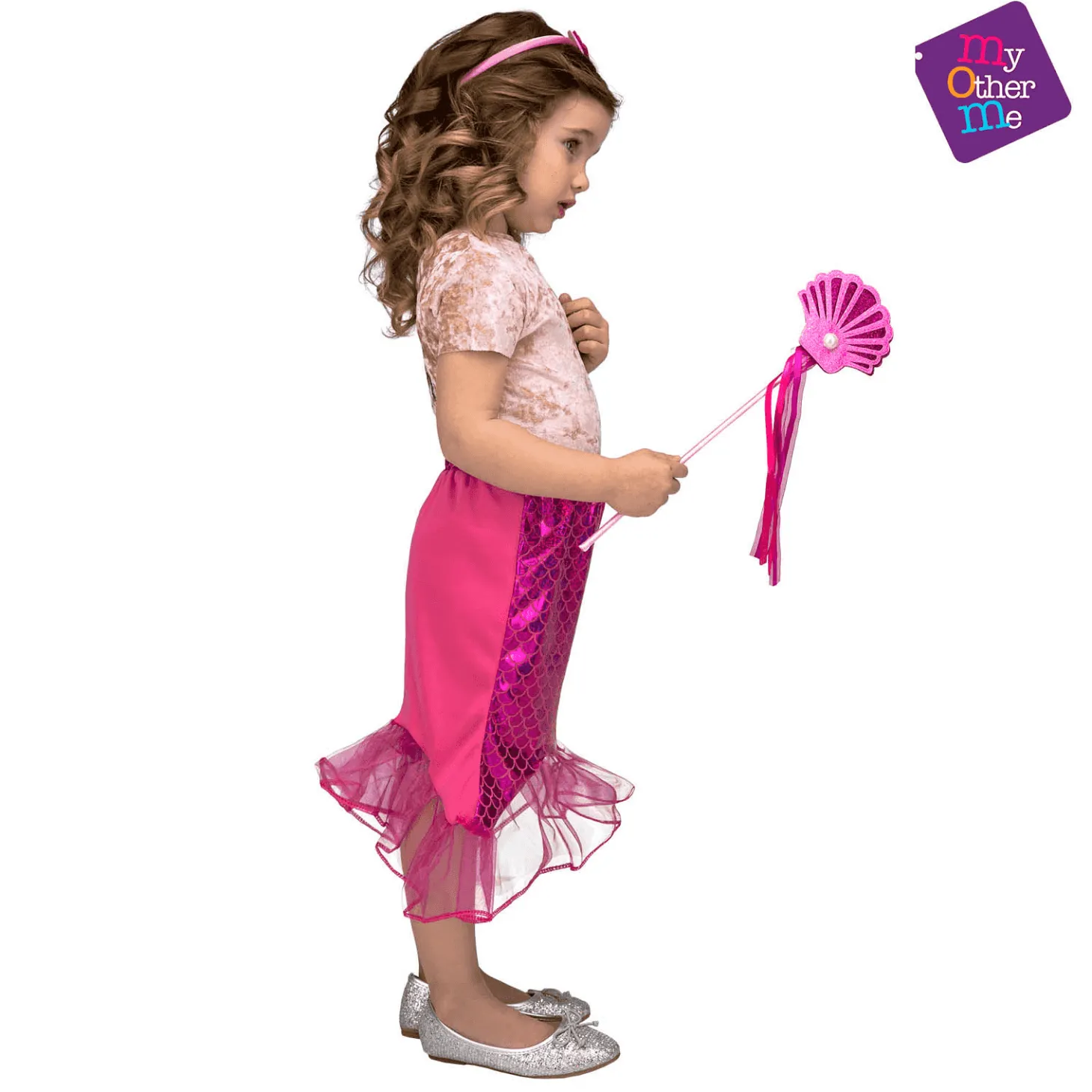 Tutú Sirena color rosa para disfraz