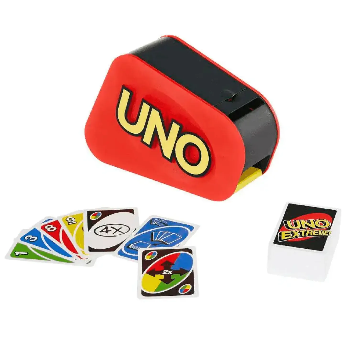 UNO Extreme – Juego de cartas con lanzador, luces y sonidos para emoción extra