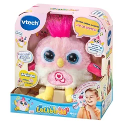 VTech LoLibirds Lolito Pinky, Pajarito interactivo de peluche, Repiten lo que dices, cantan y trinan