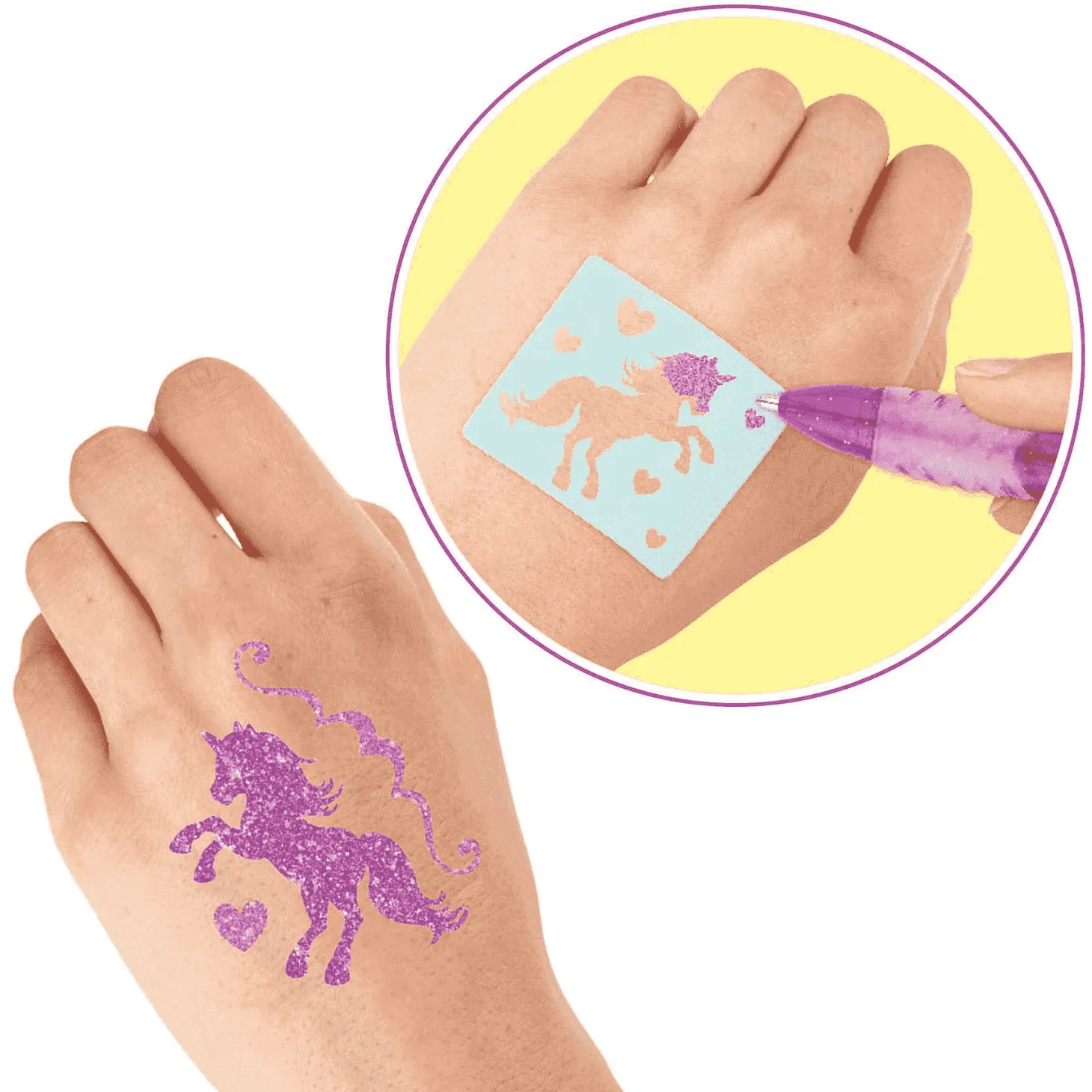 Ylvi Bolígrafos de Gel Purpurina para Tatuajes