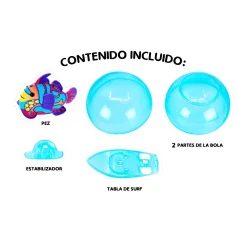 Zhu Zhu Burbuja y Tabla de Surf con Pez